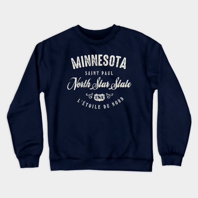 Minnesota North Star State Crewneck Sweatshirt by Designkix